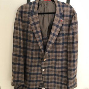 Not For Sale FINAL PRICE ! A sport Coat by Isaia Napoli Brown/Navy 46R
